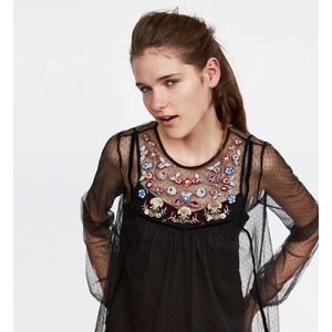NWT Zara sheer top - perfect for date night